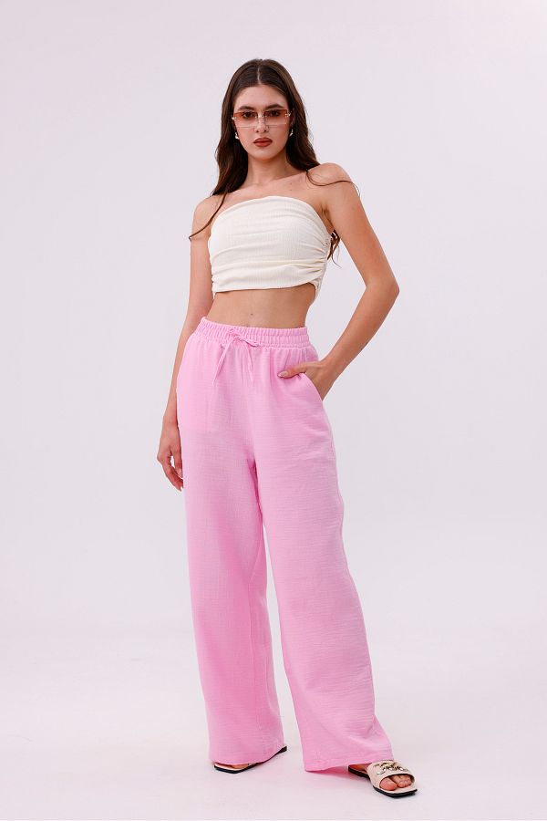 GENIUS STORE-Muslin Palazzo Women's Trousers Muslin-Pants 1