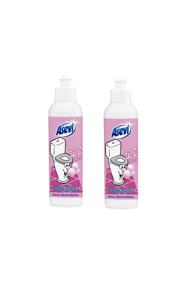 ASEVI-Set Odorizant Toaleta, Asevi Wc Bubble Gum, 2 Bucati x 200 ml 1