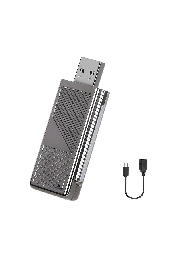 zyteq-Wireless adapter CarPlay & Android Auto ZYTEQ® 2-in-1, Plug-and-Play, WiFi 5GHz, BT, compact, silver 1