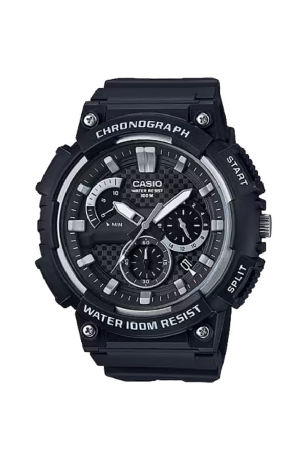 Casio-CASIO Men's Analog Black Dial Watch - MCW-200H-1A 1