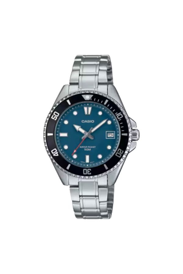 Casio-CASIO Men's Analog Blue Dial Watch - MDV-10D-2A1VDF 1