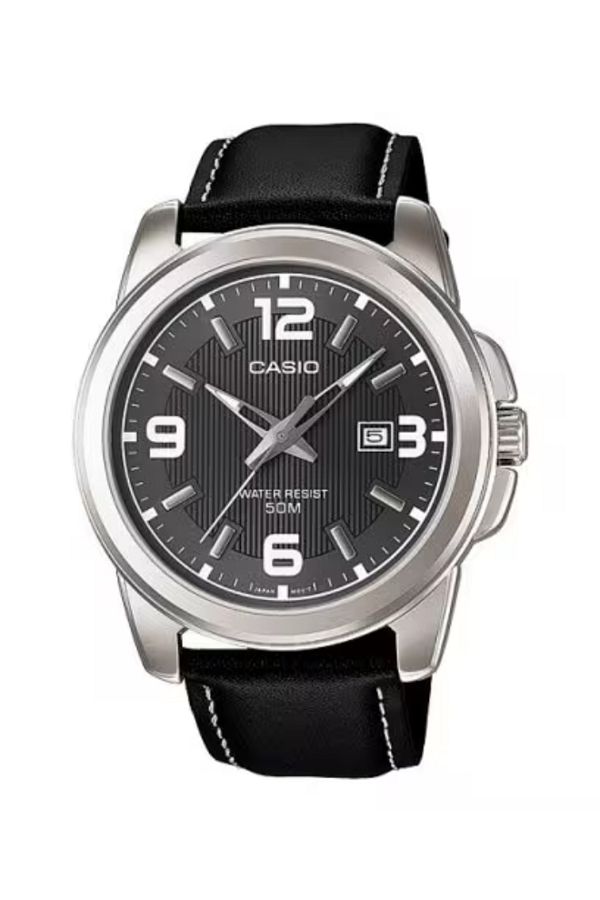 Casio-CASIO Men's Analog Black Dial Watch - MTP-1314L-8A 1