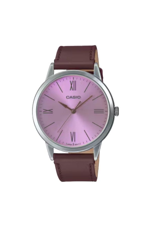 Casio-CASIO Men's Analog Pink Dial Watch - MTP-E600L-5BDF 1
