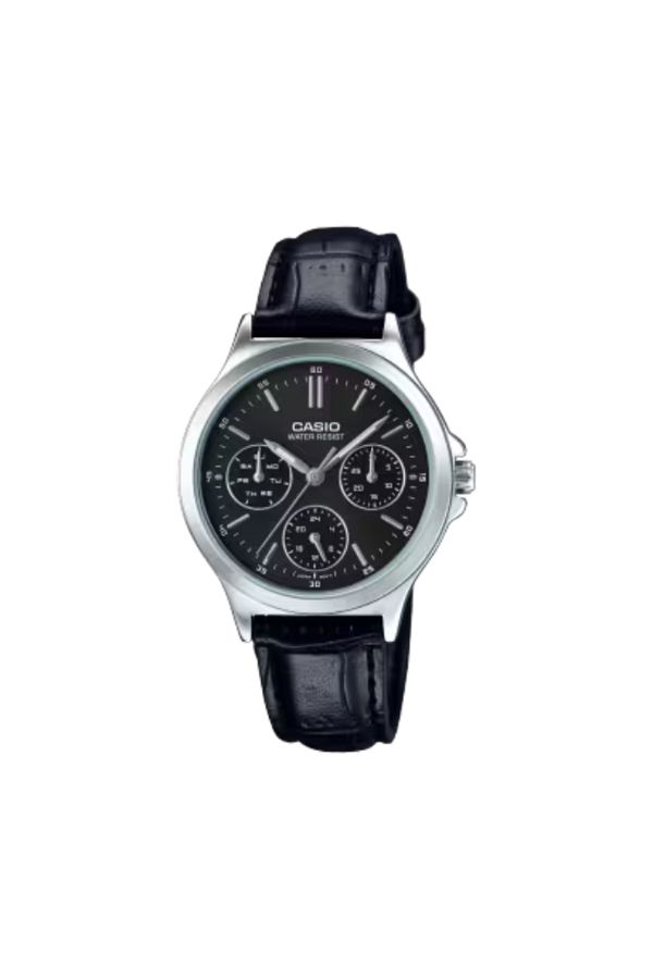 Casio-CASIO Women's Analog Black Dial Watch - LTP-V300L-1AUDF 1