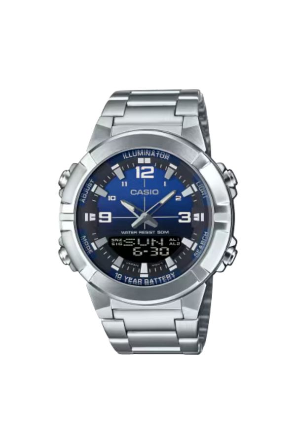 Casio-CASIO Men's Analog-Digital Blue Dial Watch - AMW-870DA-2A1VDF 1