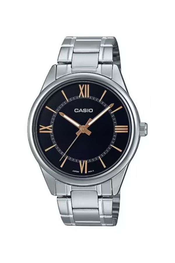 Casio-CASIO Men's Analog Black Dial Watch - MTP-V005D-1B 1