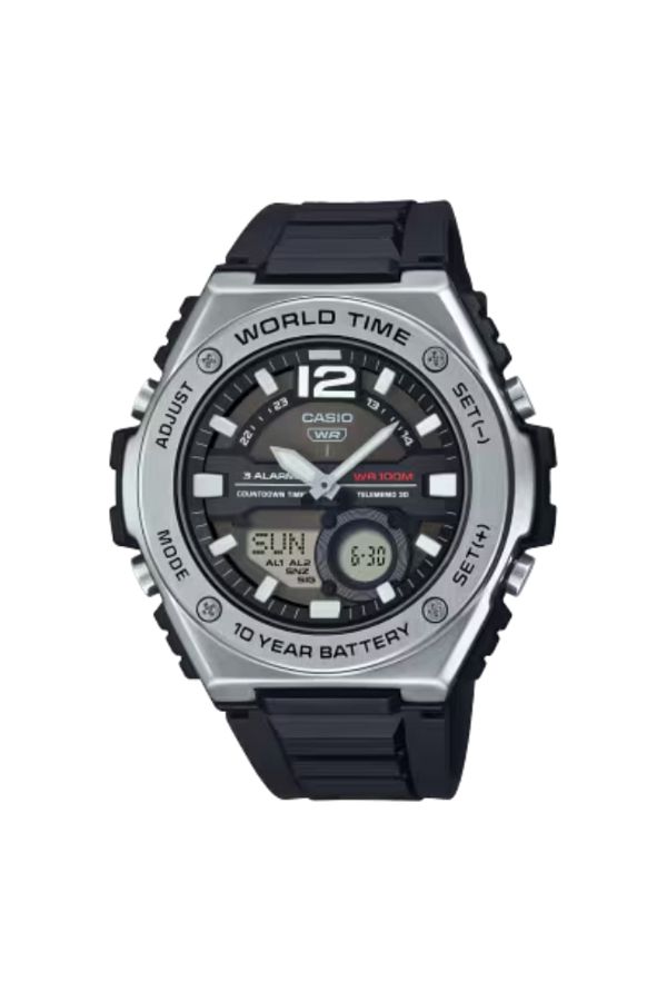 Casio-CASIO Men's Analog-Digital Grey Dial Watch - MWQ-100-1AVDF 1