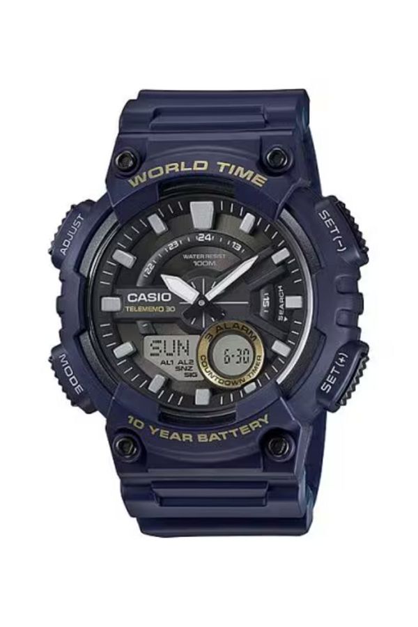 Casio-CASIO Men's Analog-Digital Grey Dial Watch - AEQ-110W-2A 1