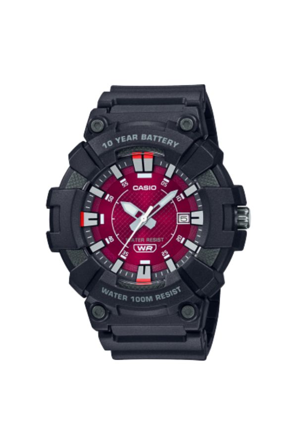 Casio-CASIO Men's Analog Red Dial Watch - MW-610H-4AVDF 1