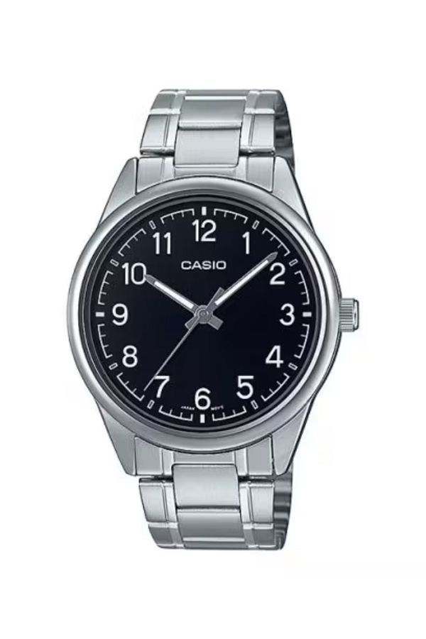 Casio-ساعة كاسيو للرجال بمينا أسود تناظرية - MTP-V005D-1B4UDF 1