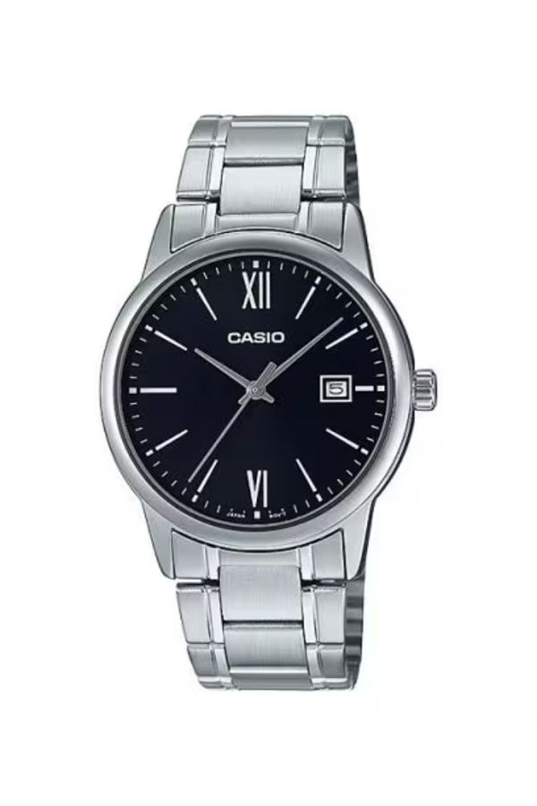 Casio-ساعة كاسيو للرجال بمينا أسود تناظرية - MTP-V002D-1B3UDF 1