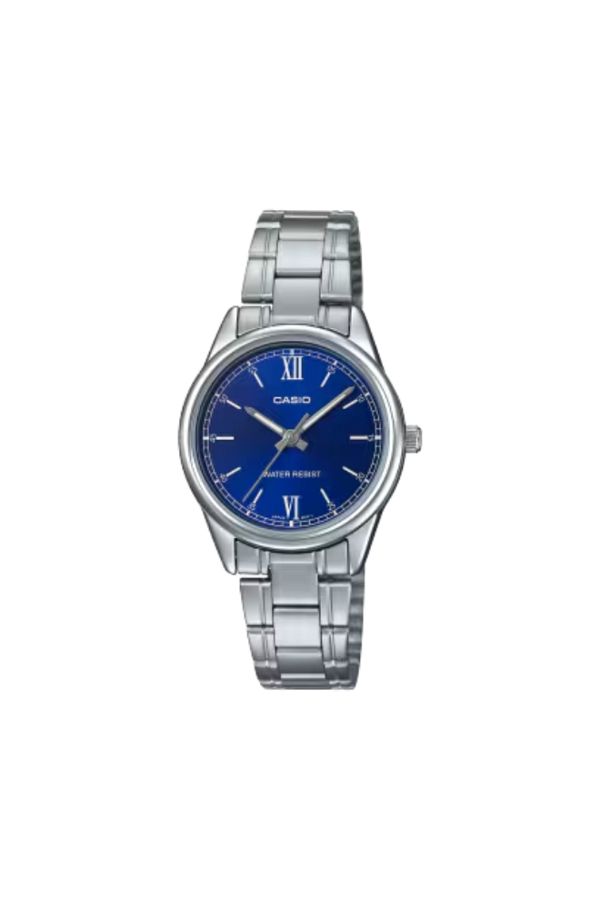 Casio-ساعة كاسيو النسائية التناظرية ذات الميناء الأزرق - LTP-V005D-2B2UDF 1
