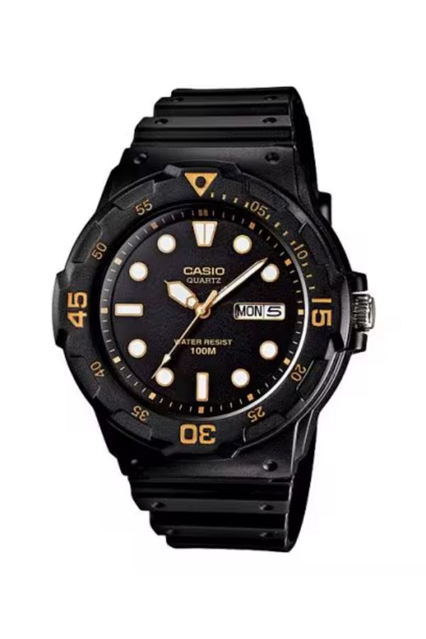 Casio-CASIO Men's Analog Black Dial Watch - MRW-200H-1E 1