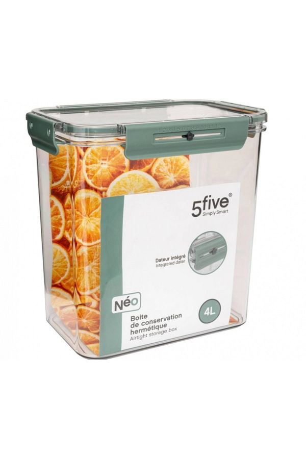 5FIVE-NEO2 food box, airtight, rectangular, plastic, 21 x 14.5 x H 21.2 cm, 4 liters 1