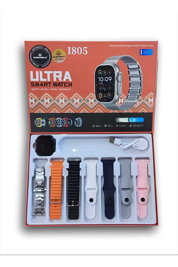 Winmax-Ultra Smart Watch With Amoled Display, 7 Custom Straps, Advanced Health & Fitness Tracking, A 1