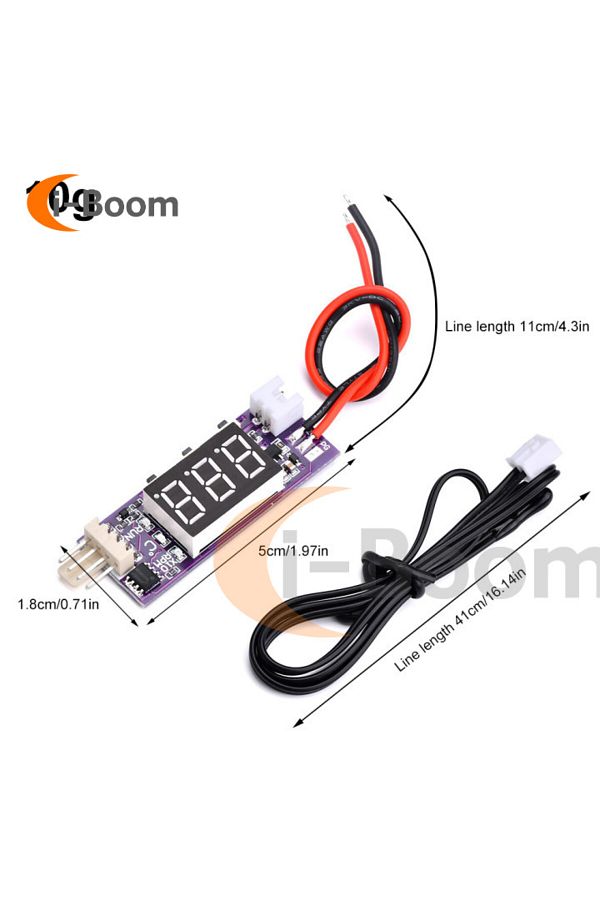 Choice-2 Cable 12V PWM 4 Wire Temperature Speed Controller Governor Module Temperature RPM LED Display Cool 1
