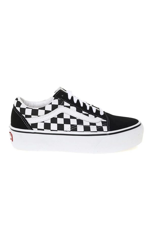 Vans-Dámská plátěná obuv Vn0a3b3uhrk1 Ua Old Skool Platform (šachovnice) Černá/tr Wht 1