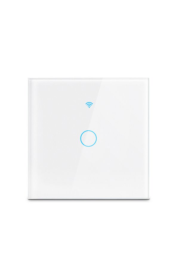 Choice-Eu White 1-gang Work With Tuya Wifi Smart Switch Works With Alexa With/without Neutral Wire Wireless 1