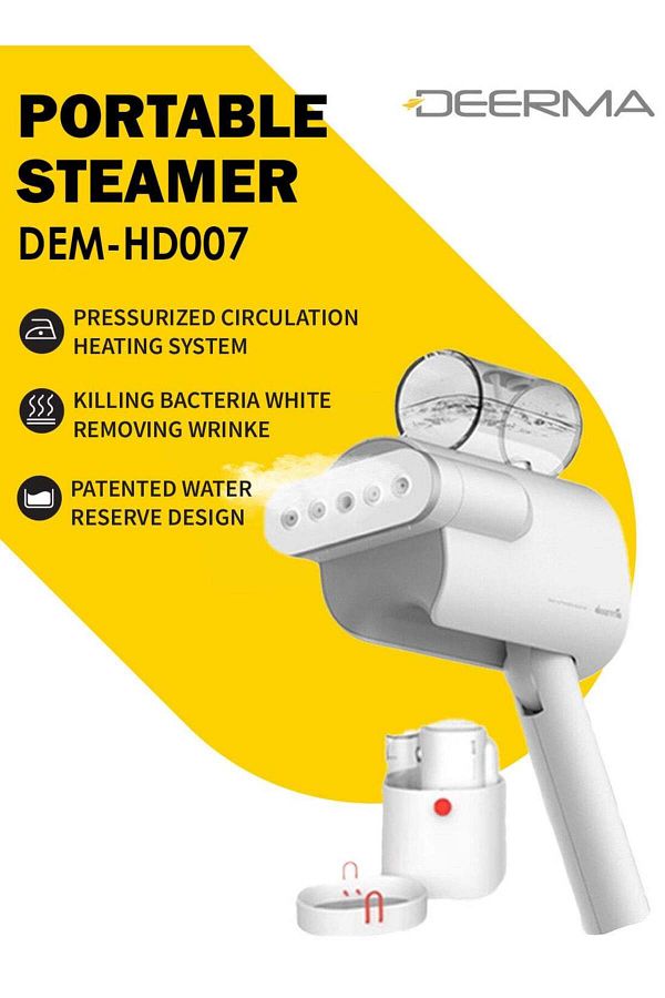 Deerma-Portable Handheld Steamer – 100ml Capacity, High-Power Performance, Lightweight & Compact Design 1
