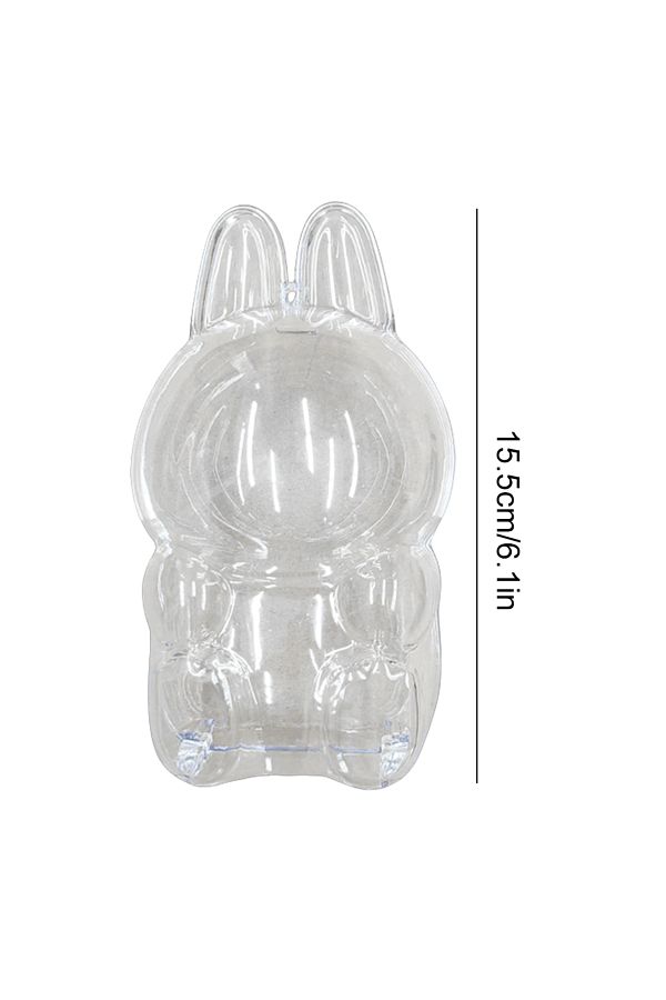 Choice-B For Labubu Transparent Protective Cover Plush Dolls Display Storage Case Monster Toy Cute Elf Dol. 1