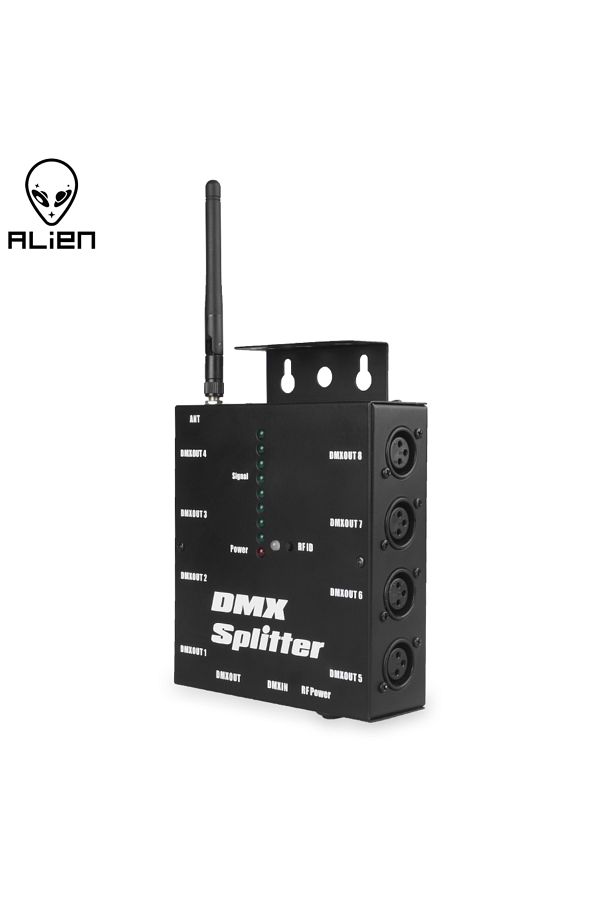 Choice-Eu plug ALIEN 8 Way Wireless DMX 512 3-Pin Isolated Splitter Amplifier with Wireless DMX Transceiver 1