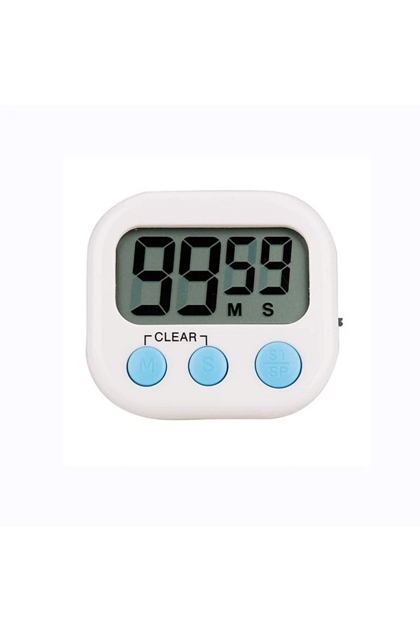 Choice-White LED Counter Display Alarm Clock Manual Electronic Countdown Sports Magnetic Digital Timer Kitc 1