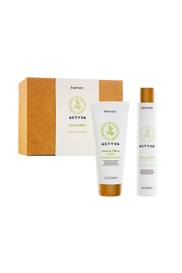 Kemon-Set restructurant Actyva Nuova Fibra, Șampon 250 ml + Mască 200 ml 1
