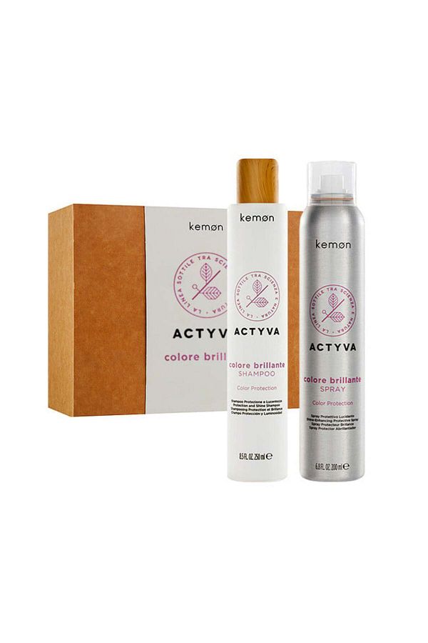 Kemon-Set Actyva Colore Brillante pentru păr vopsit, șampon 250 ml + spray 200 ml 1