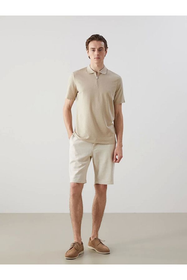 LC Waikiki-Ανδρικό σορτς LCW Vision Standard Mold Linen Blend 1