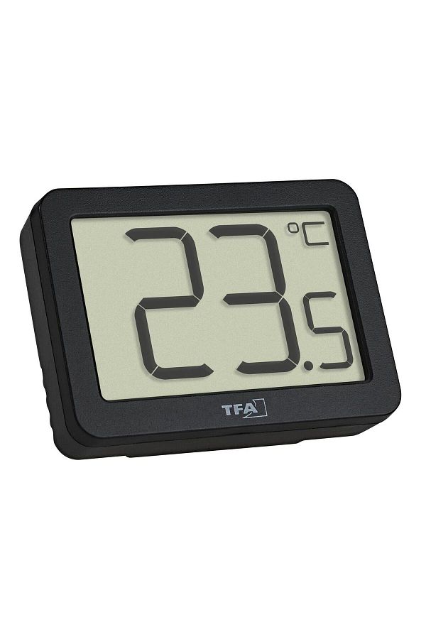 TFA-Digital room thermometer, with magnetic holder, black, 30.1065.01 1