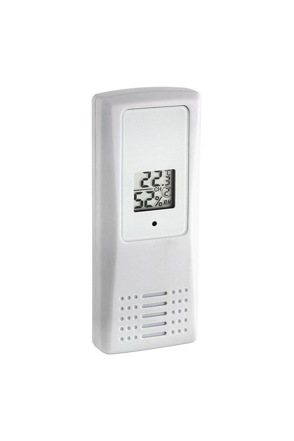 TFA-Wireless Digital Transmitter For Temperature And Humidity, Lcd Display, White, 30.3208.02 1