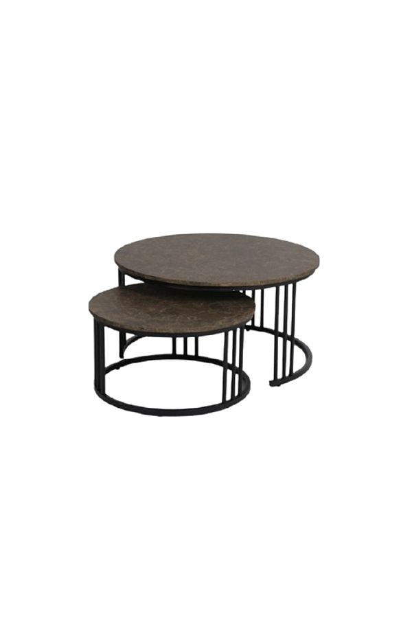 rexa-New Metal Indoor Display Coffee Table Multi-layer Gold and Black Display Stand Table 1