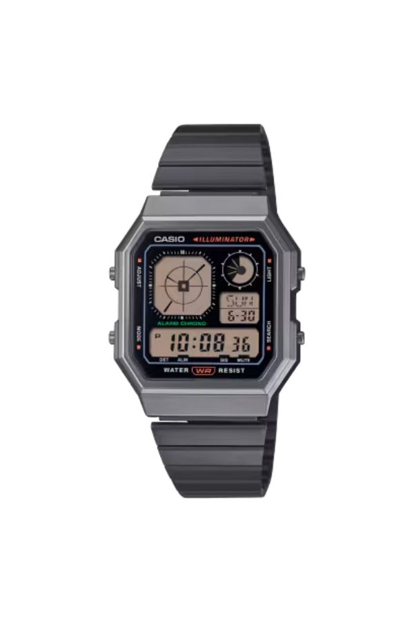 Casio-CASIO Men's Digital Black Dial Watch - A130WEGG-1ADF 1