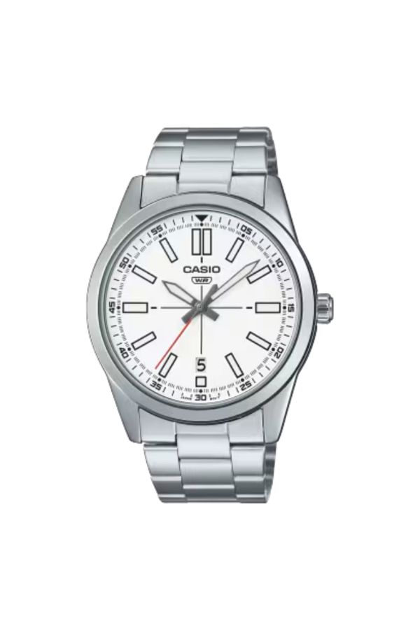Casio-CASIO Men's Analog White Dial Watch - MTP-VD02D-7EUDF 1