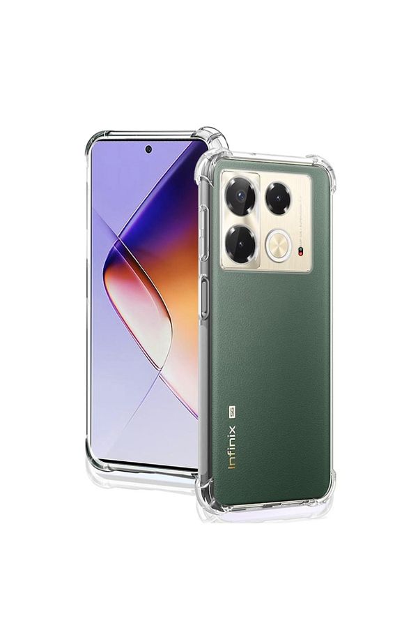 SKYDDAR INNOVATION-Husă pentru Infinix Note 40, rezistentă la șocuri, transparentă, din silicon subțire, transparentă, set de autocolante 1
