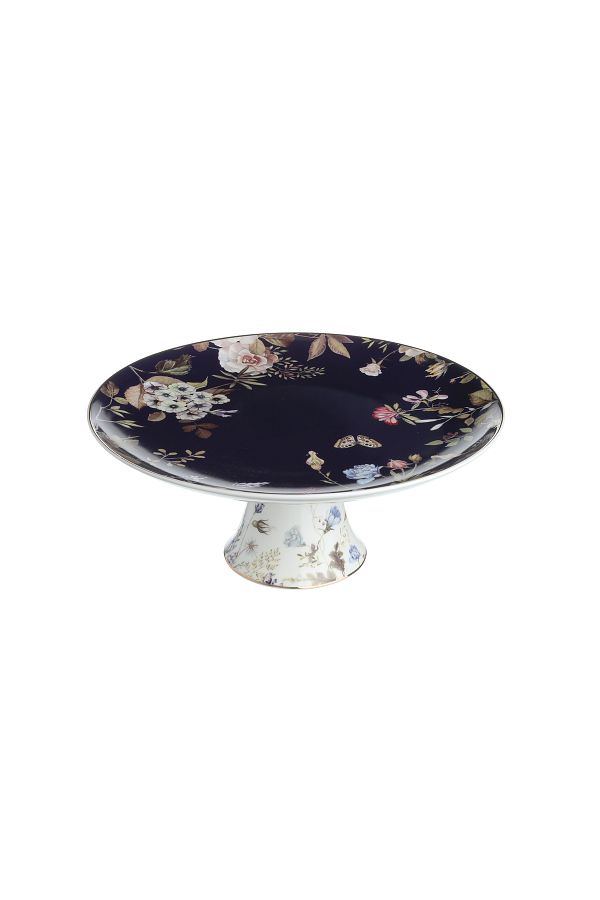 Lucky Art-Luckyart Fleurisse Bone Footed Cake Stand 27cm 1