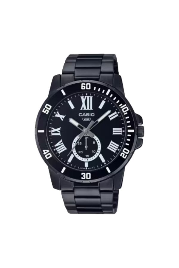 Casio-CASIO Men's Analog Black Dial Watch - MTP-VD200B-1BUDF 1