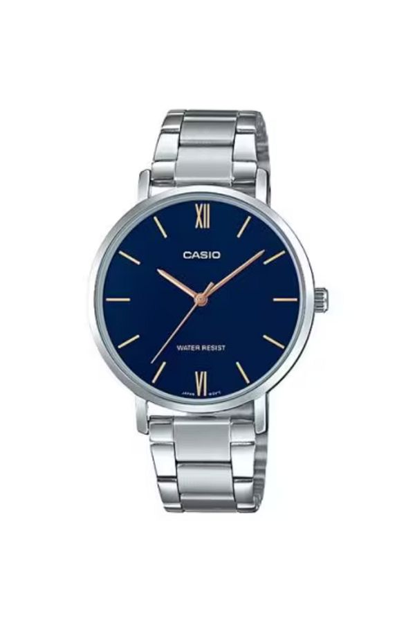 Casio-CASIO Women's Analog Blue Dial Watch - LTP-VT01D-2B 1