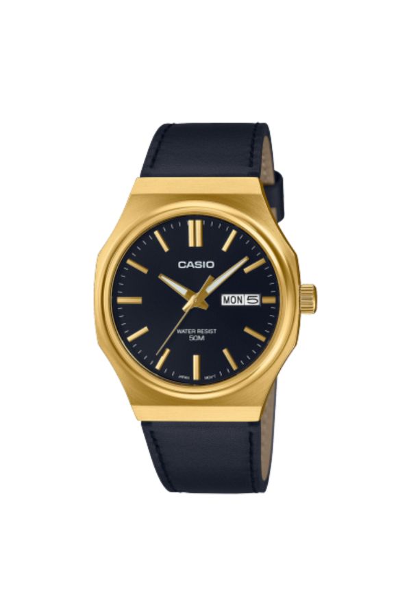 Casio-CASIO Men's Analog Black Dial Watch - MTP-E735GL-1AVDF 1