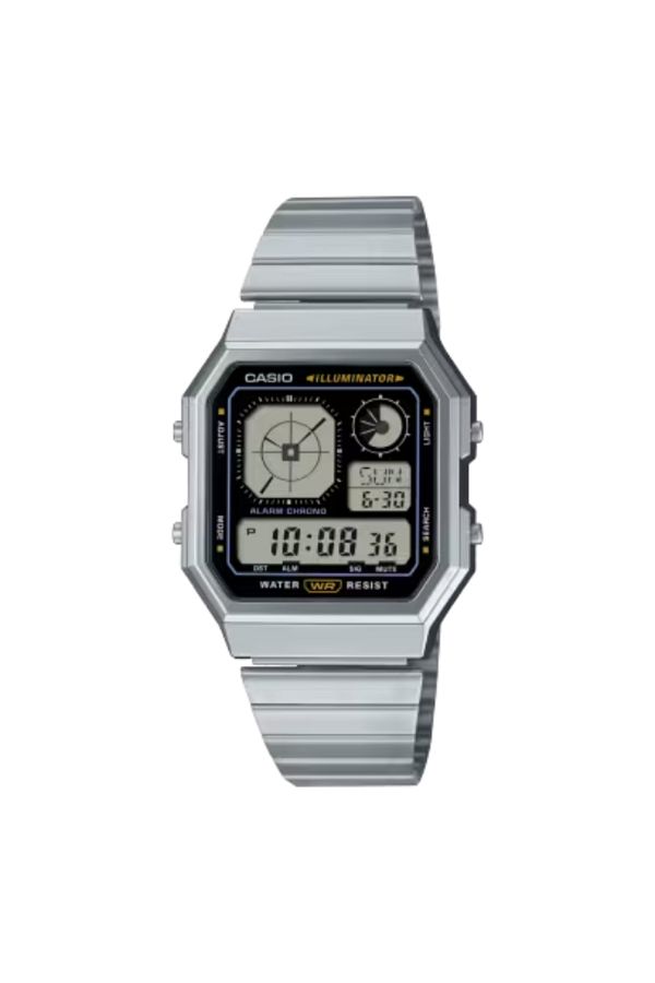 Casio-CASIO Unisex Digital Grey Dial Watch - A130WE-1ADF 1