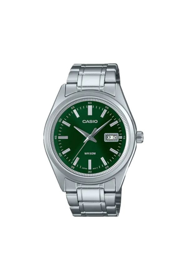 Casio-CASIO Men's Analog Green Dial Watch - MTP-B180D-3AVDF 1
