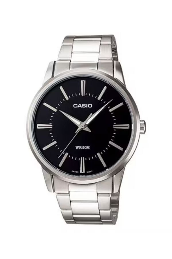 Casio-ساعة كاسيو للرجال بمينا أسود تناظرية - MTP-1303D-1A 1