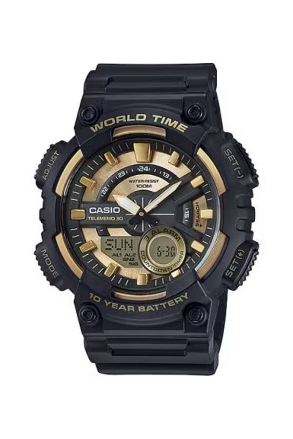 Casio-CASIO Men's Analog-Digital Gold Dial Watch - AEQ-110BW-9A 1