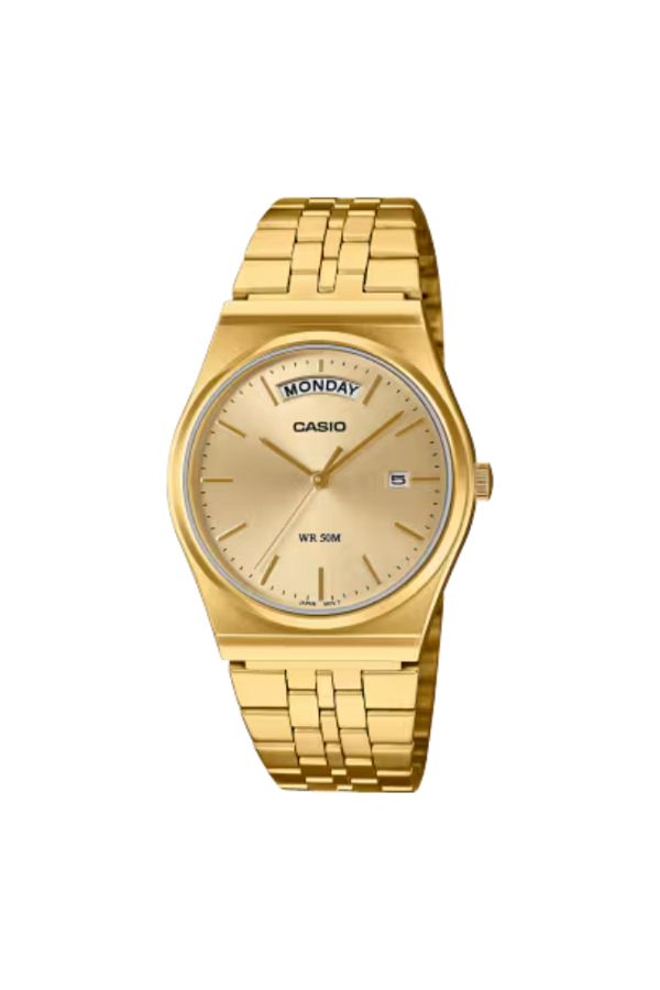 Casio-CASIO Men's Analog Gold Dial Watch - MTP-B146G-9AVDF 1