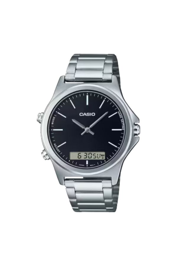 Casio-ساعة كاسيو للرجال، أنالوج ورقمية، بمينا أسود - MTP-VC01D-1EUDF 1
