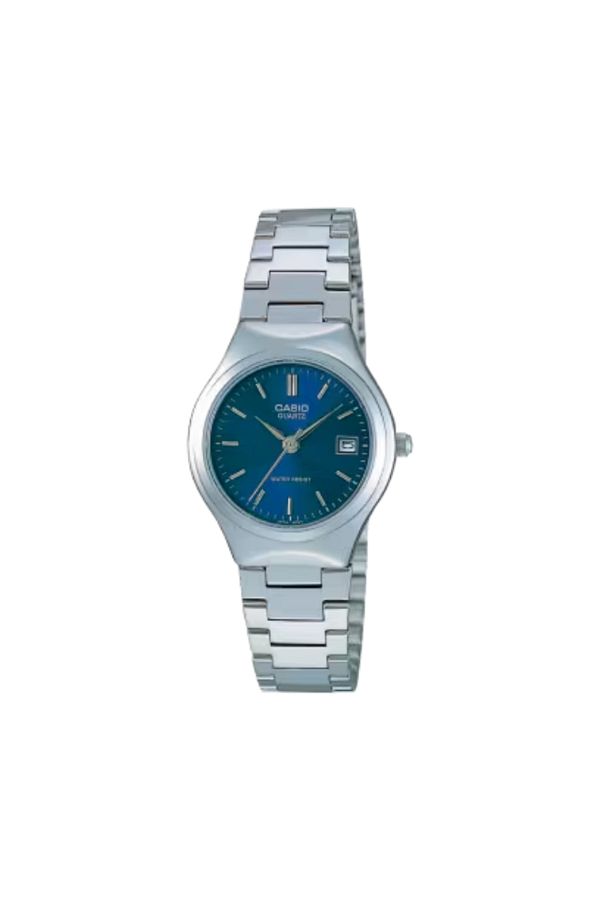 Casio-ساعة كاسيو النسائية التناظرية ذات الميناء الأزرق - LTP-1170A-2A 1