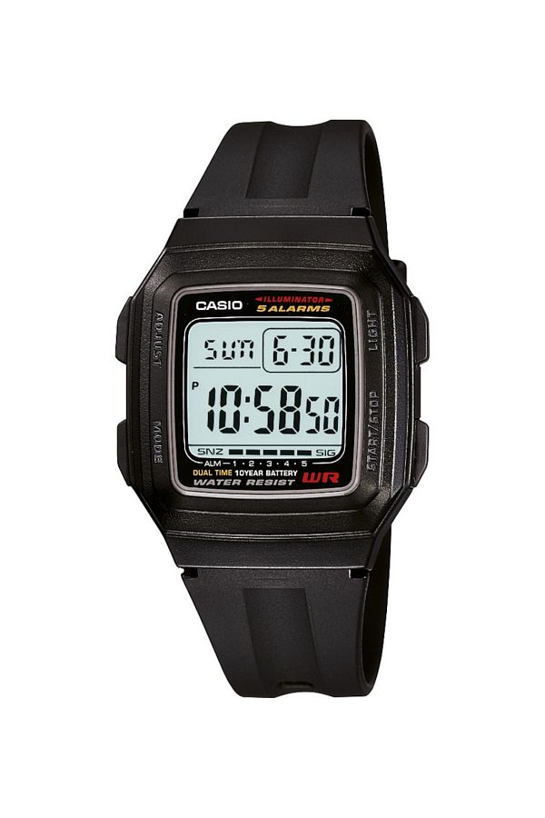 Casio-ساعة يد رجالية F-201wa-1adf 1