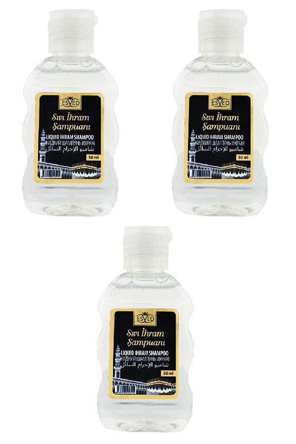 ESVED-Odorless Liquid Shampoo, Odorless Ihram Shampoo, Odorless Shampoo, Odorless Shampoo for Hajj and Umrah, 3 Pieces 1