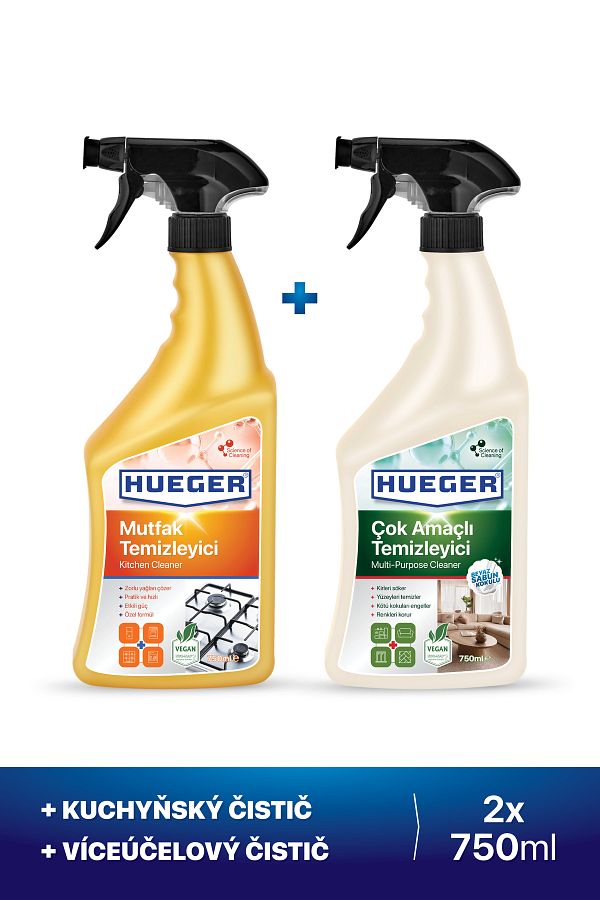 Hueger-Sada 2 čističů kuchyní a víceúčelových čističů povrchů Sada 2 kusů (2x 750 ml) 1