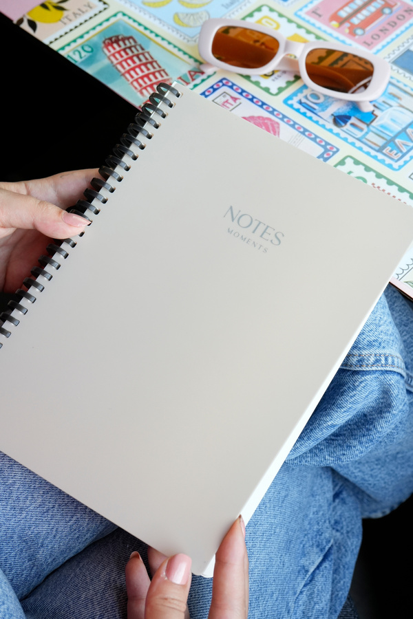 Victoria's Journals-Silicone Spiral Notebook 80 Gr. Ivory 18X25Cm Striped 1